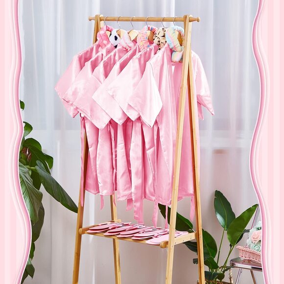 5084 36 Pcs Spa Party Supplies for Girls 12 Kimono Robe V Neck Bathrobe 12 main image 6